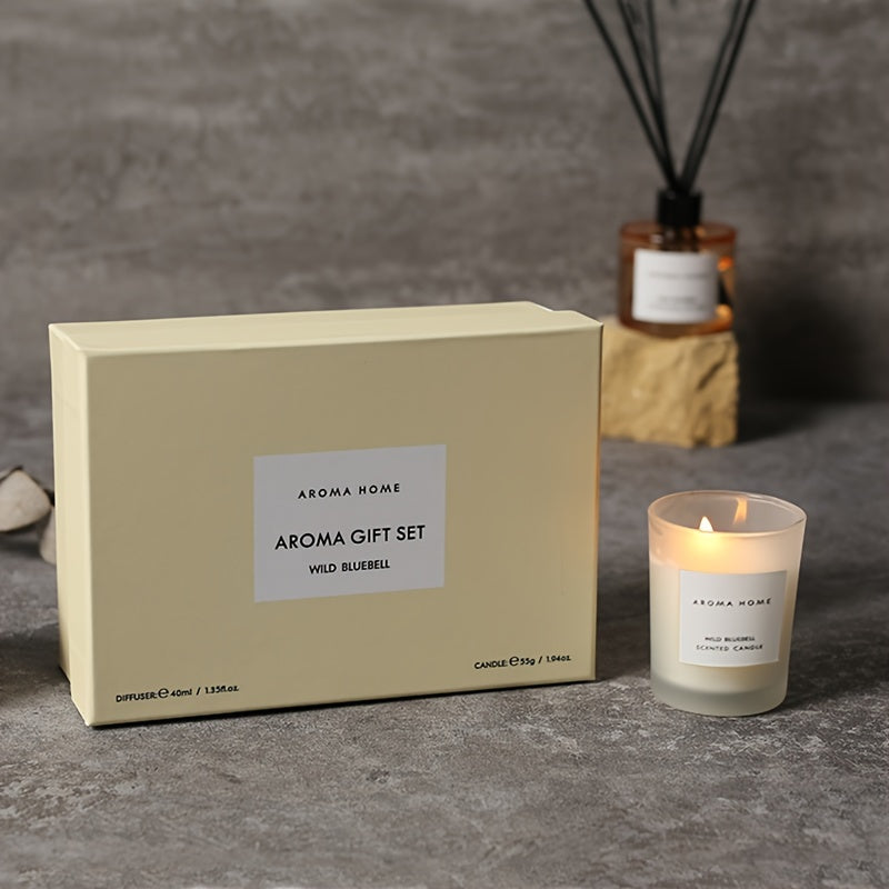 Aroma Scented Candle & Fragrance Diffuser Gift Set - DECO