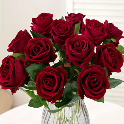 Artificial Roses (10 pcs) - DECO