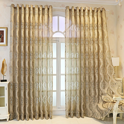 Retro Jacquard Curtains (1 pc)