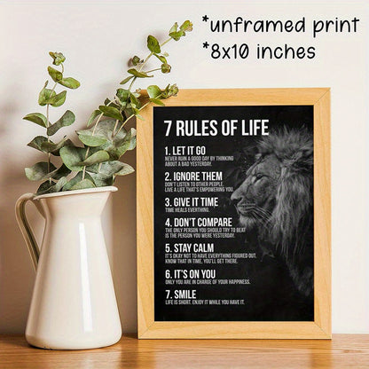 7 Rules of Life Poster - DECO