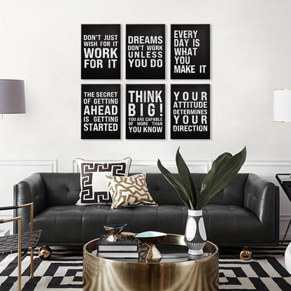 Inspirational Quotes Canvas Wall Art (6 pcs) - DECO