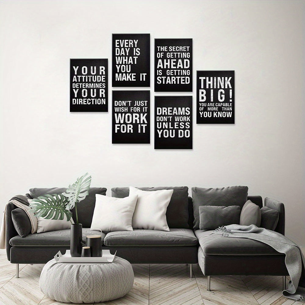 Inspirational Quotes Canvas Wall Art (6 pcs) - DECO