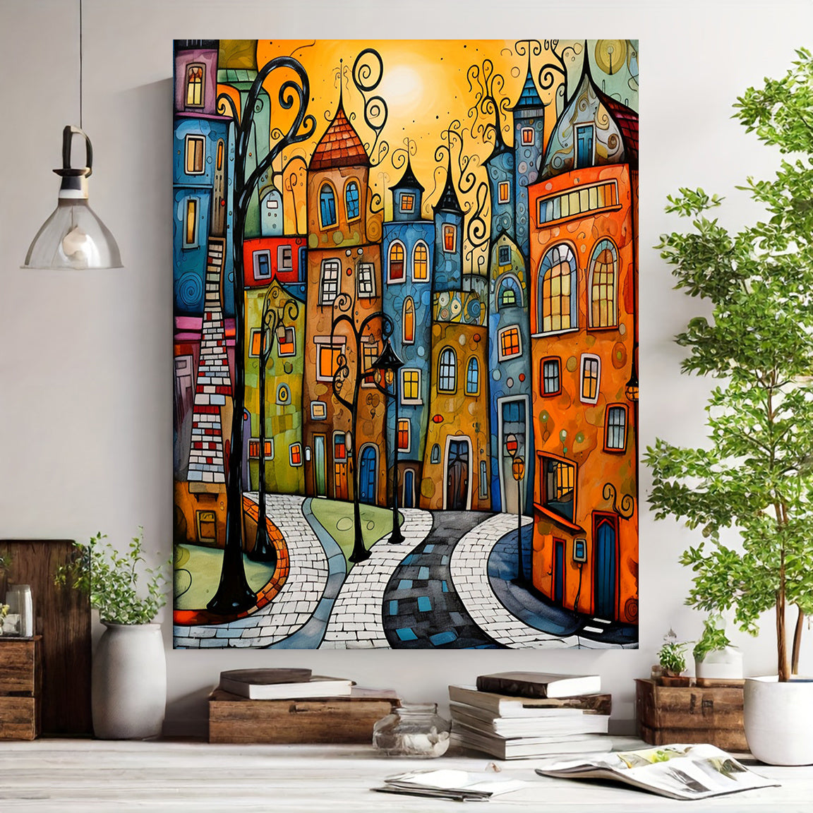 Colorful House Art Print - DECO