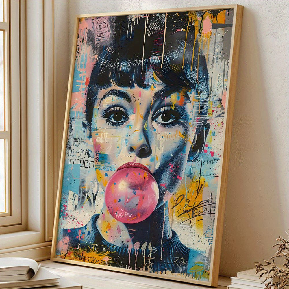 Bubble Blowing Woman Art Print - DECO