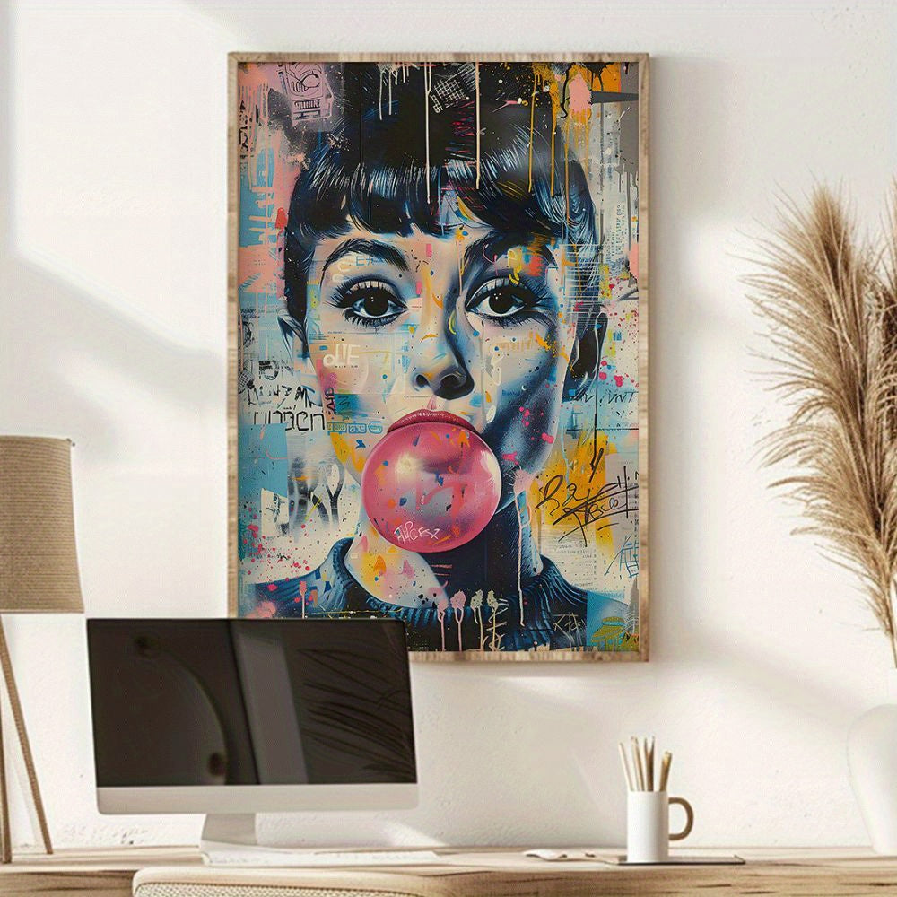 Bubble Blowing Woman Art Print - DECO