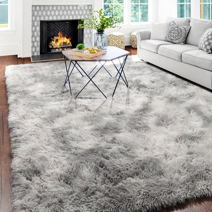 Nordic-Style Tie-Dye Plush Rug - DECO