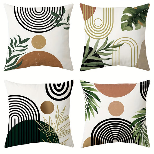 Boho Abstract Sunset Pillow Covers (4 pcs) - DECO