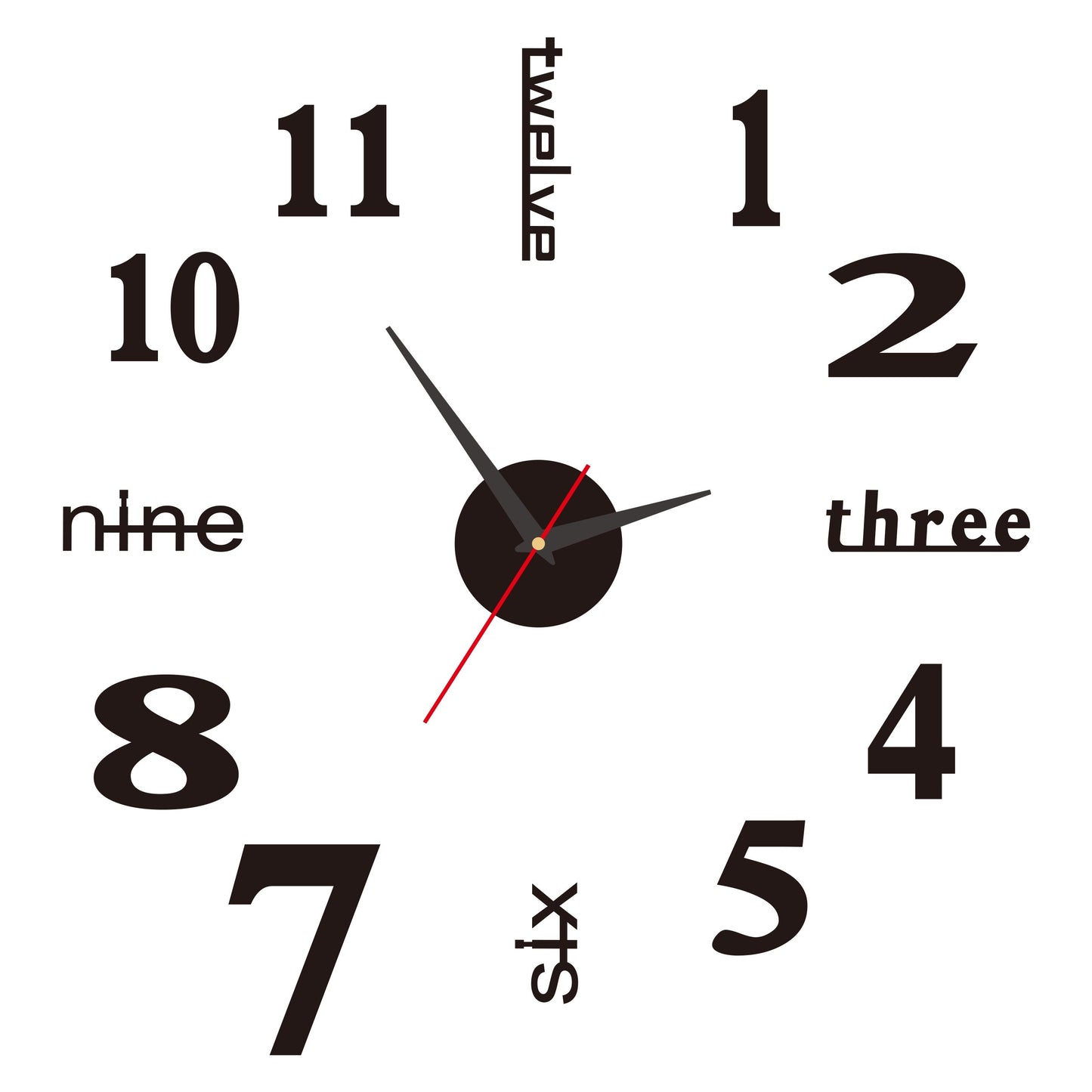 Modern Glow-in-the-Dark Wall Clock - DECO