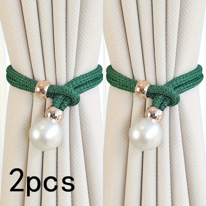 French Curtain Tiebacks with Pearl (2 pcs) - DECO