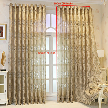 Retro Jacquard Curtains (1 pc)