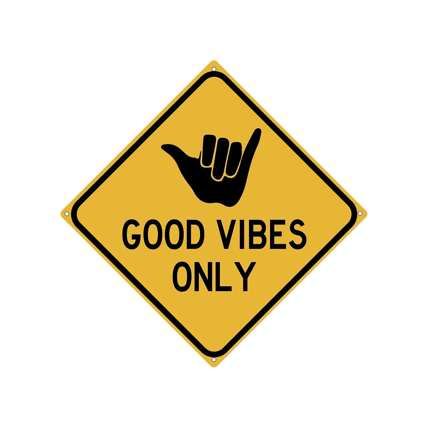 "Good Vibes Only" Metal Tin Sign - DECO