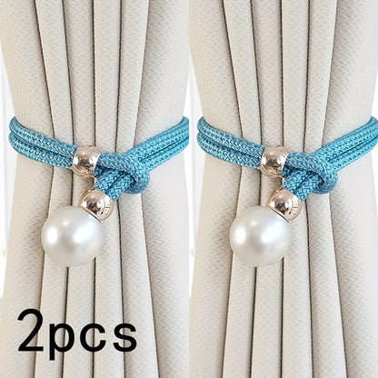 French Curtain Tiebacks with Pearl (2 pcs) - DECO