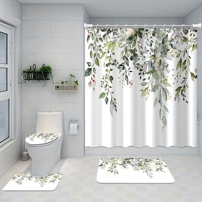 Green Eucalyptus Shower Curtain Set