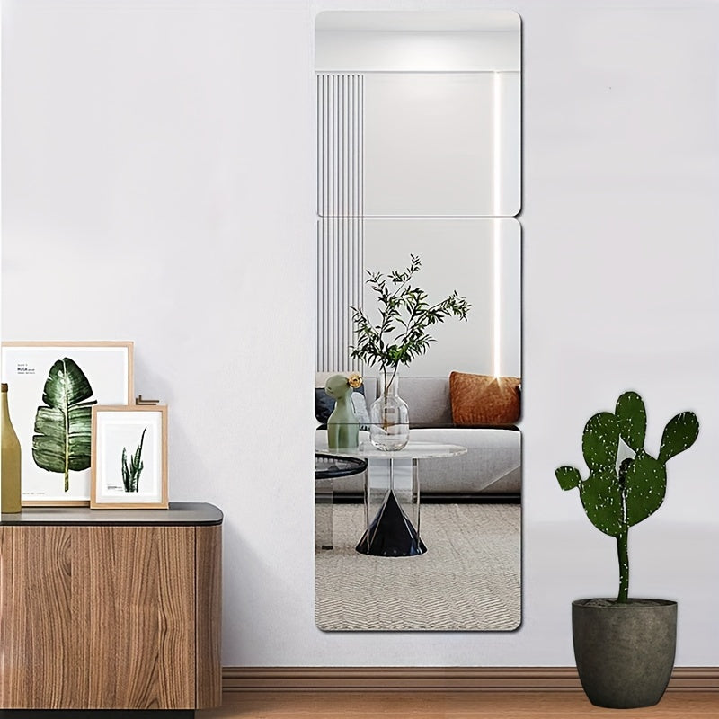 3D Acrylic Mirror Wall Decals - DECO