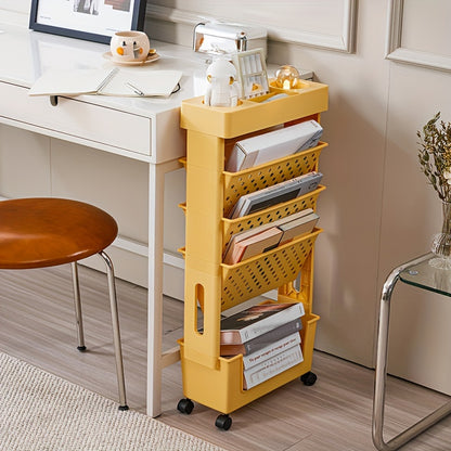 Rolling Bookshelf with Wheels - DECO