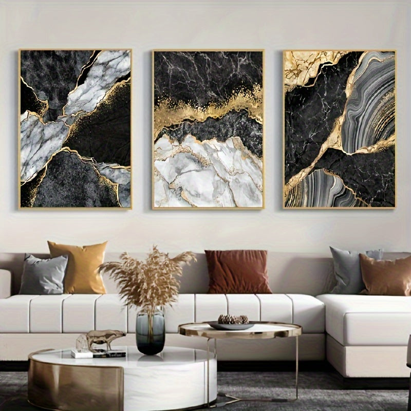 Luxurious Marble Abstract Art Set - DECO