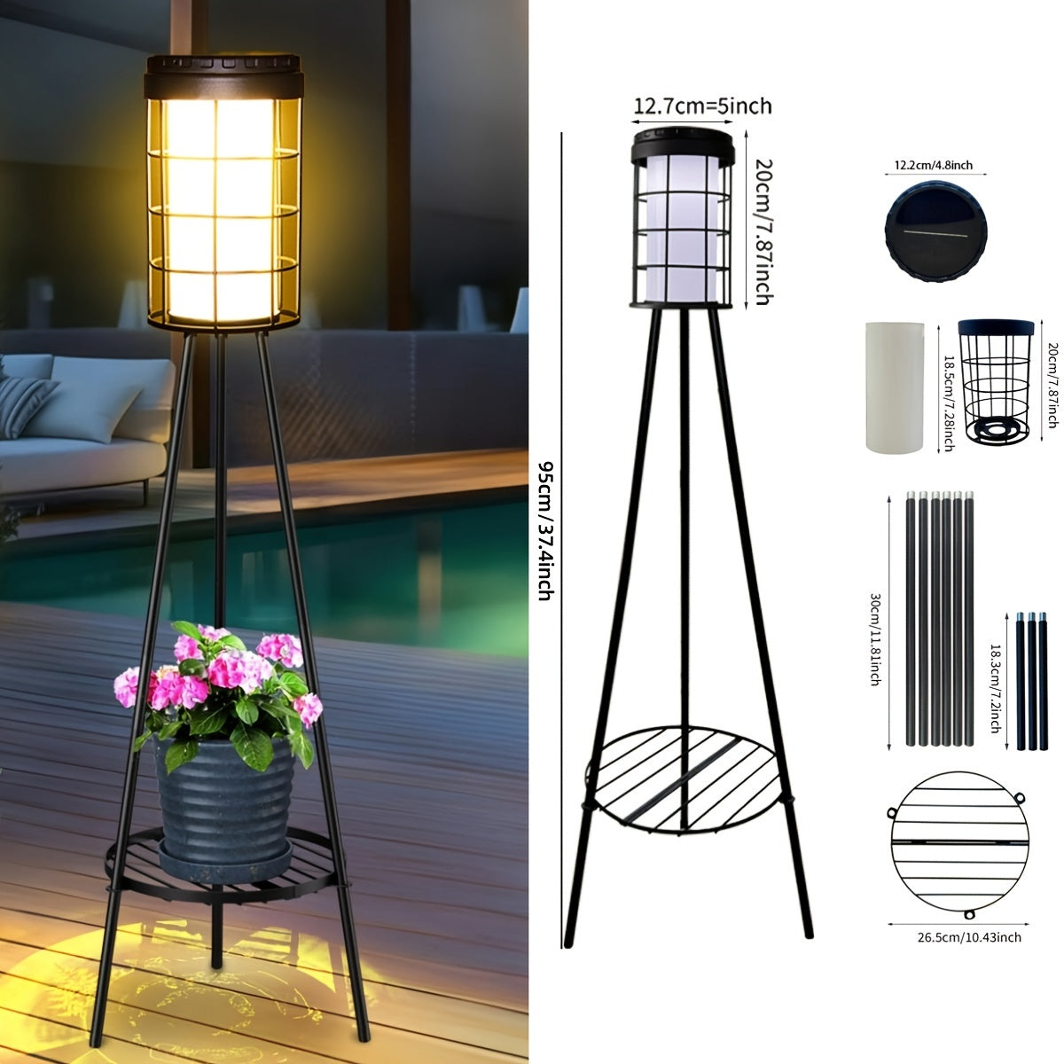 Solar Floor Lamp with Stand - DECO