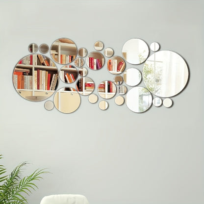 3D Round Acrylic Wall Stickers (32 pcs) - DECO