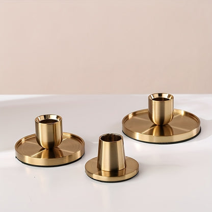 Metal Golden Candle Holder - DECO