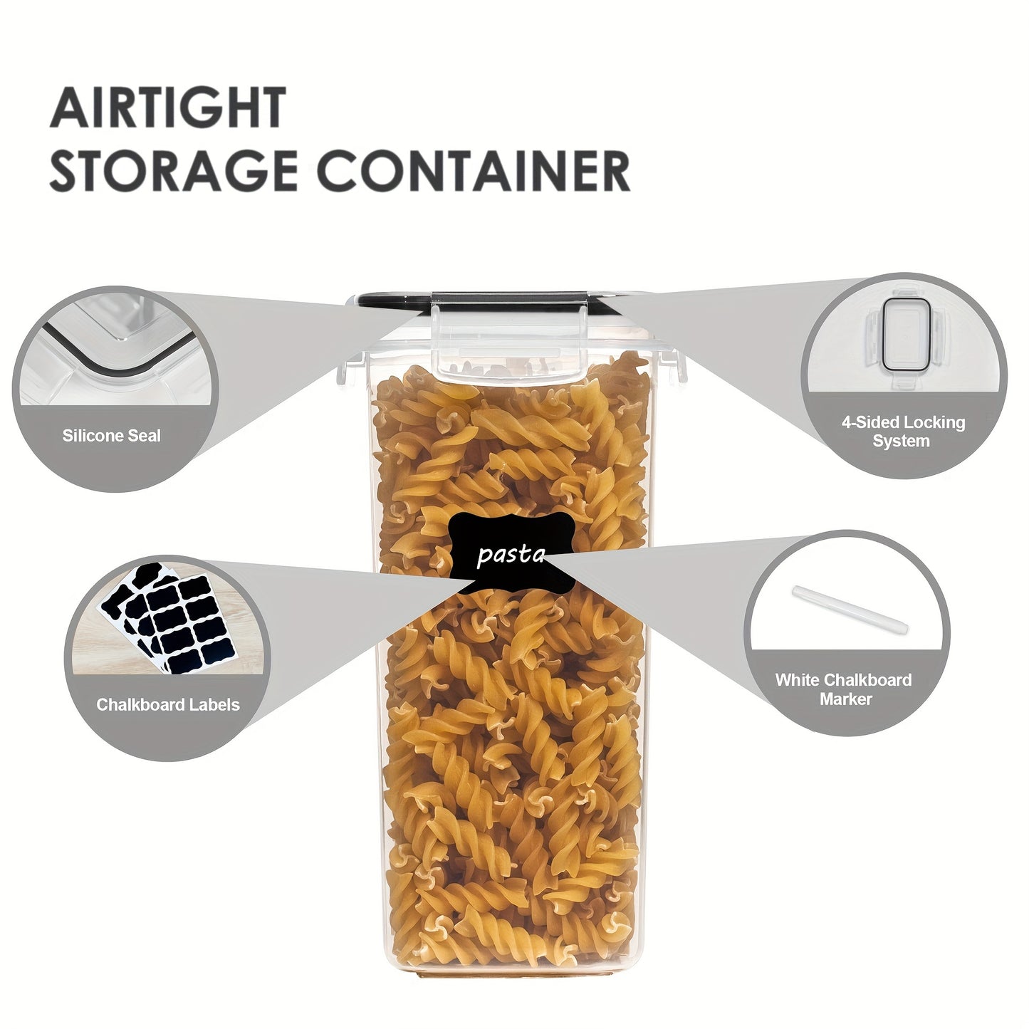 Airtight Food Storage Containers (4-10 pcs) - DECO