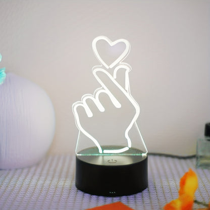 Finger Heart LED Night Light - DECO