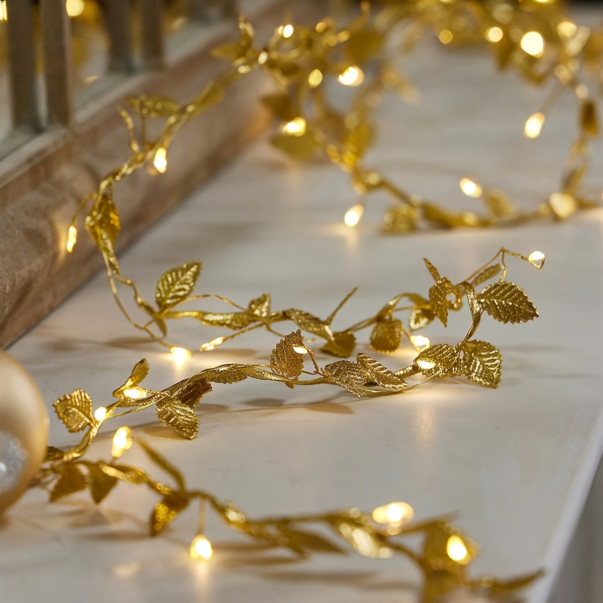 Golden Leaf LED Fairy Lights - DECO