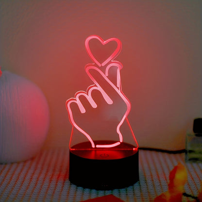 Finger Heart LED Night Light - DECO