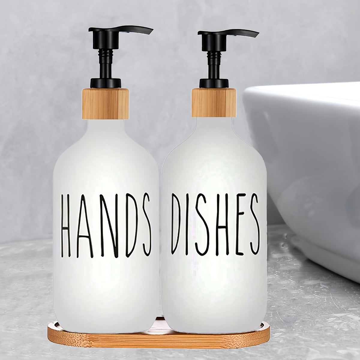 Soap Dispenser Set with Tray - DECO