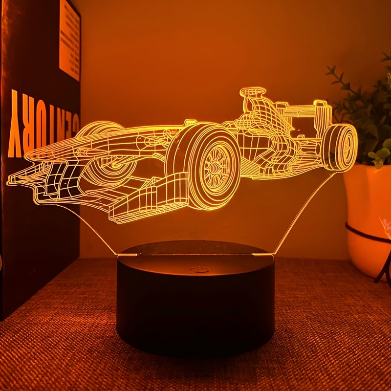 Creative 3D Sports Car Night Light - DECO