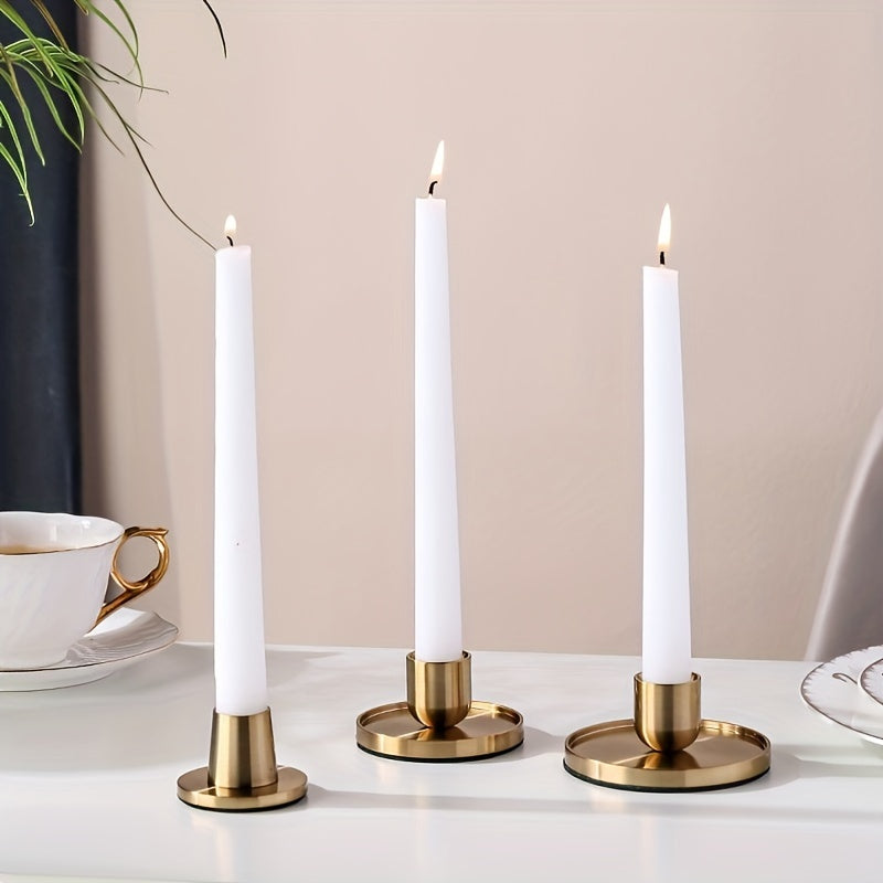 Metal Golden Candle Holder - DECO