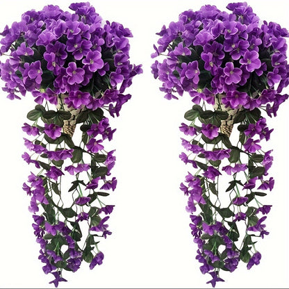 Violet Ivy Artificial Flowers (2 pcs) - DECO