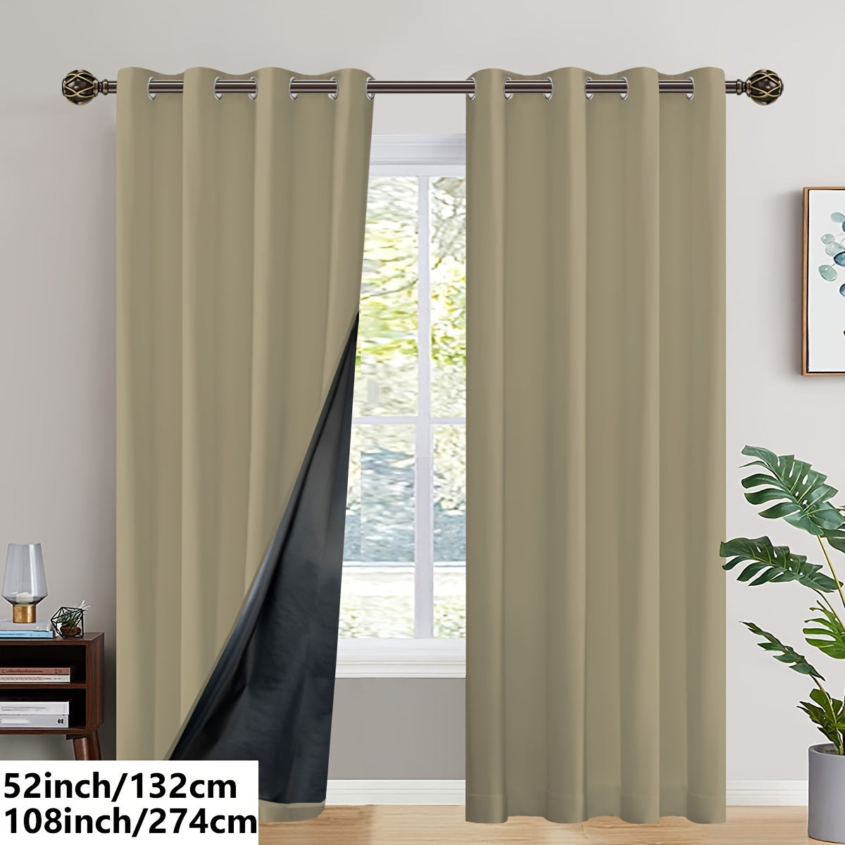 Insulated Blackout Curtains (2 pcs)