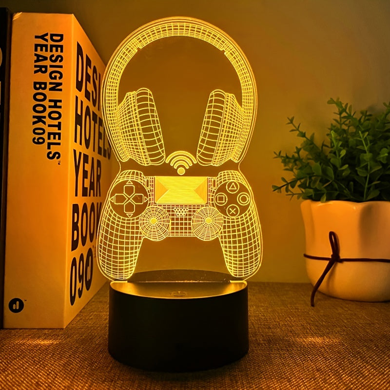 3D Night Light - Gaming Headset - DECO