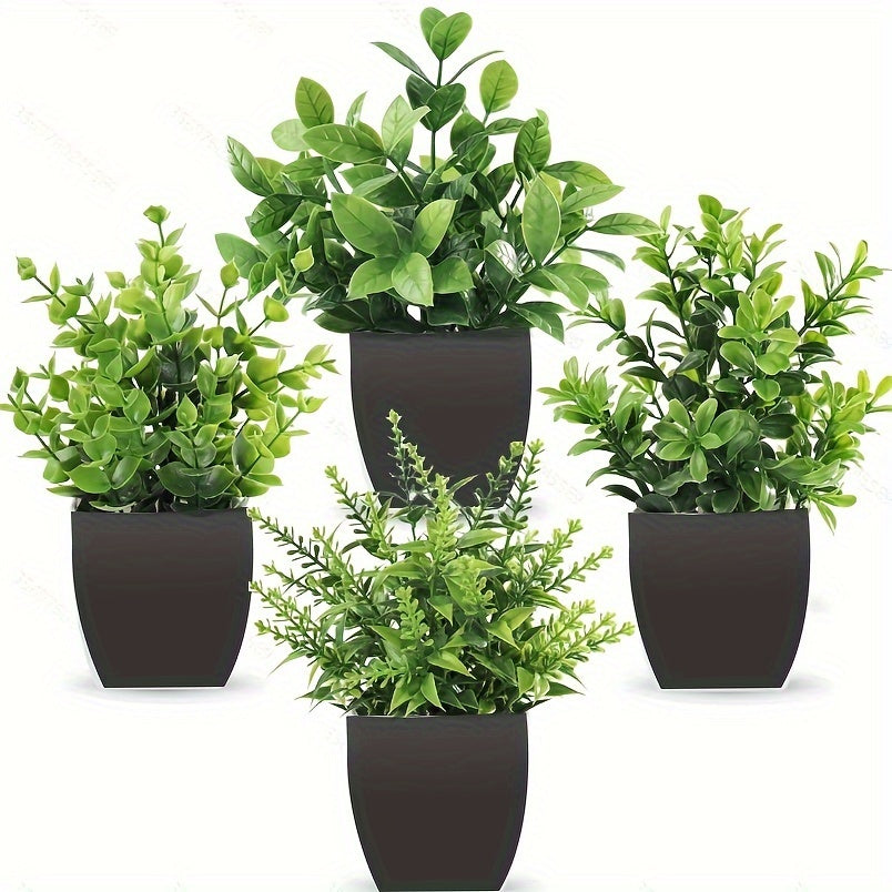 Artificial Potted Flowers (4pcs) - DECO