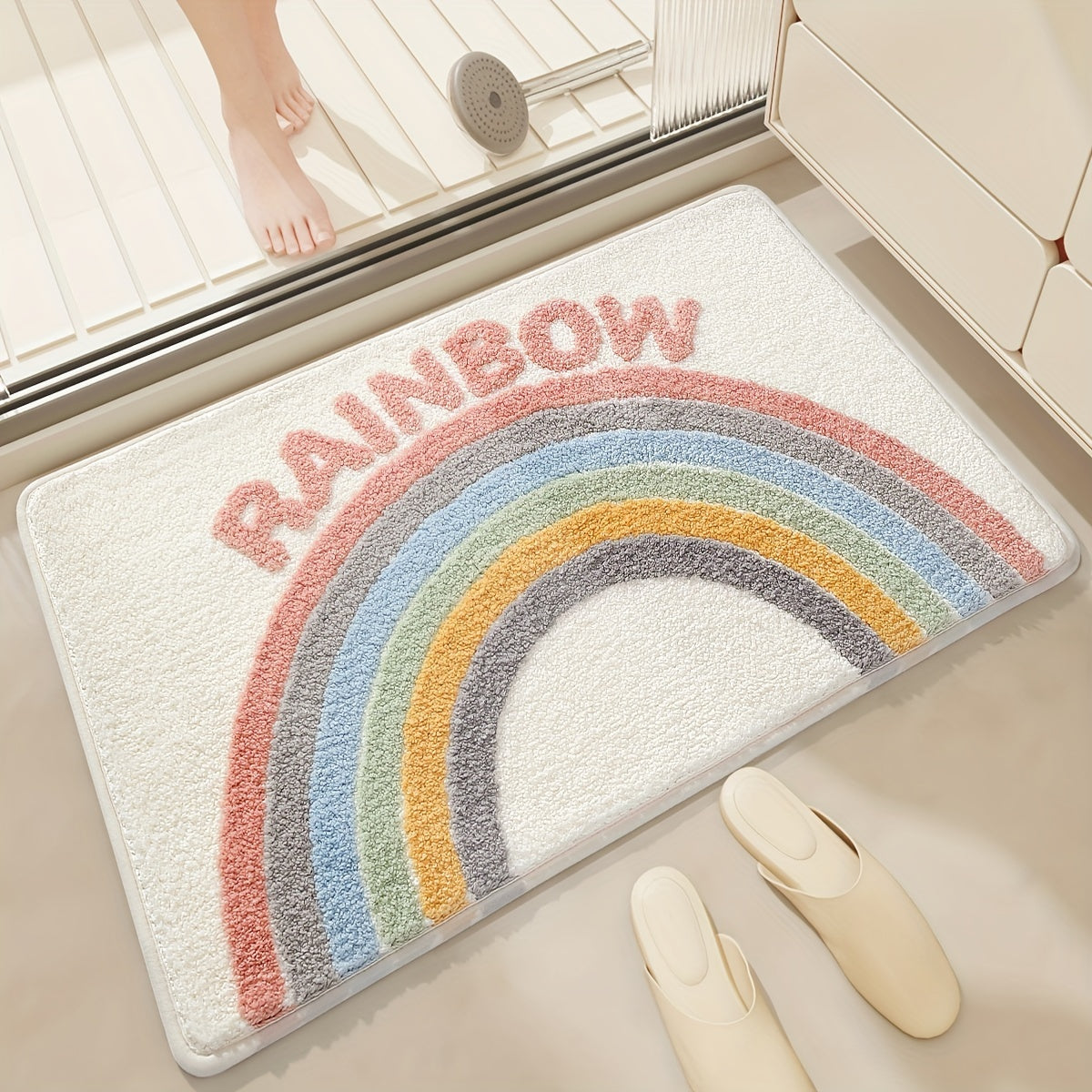 Plush Absorbent Toilet Floor Mat