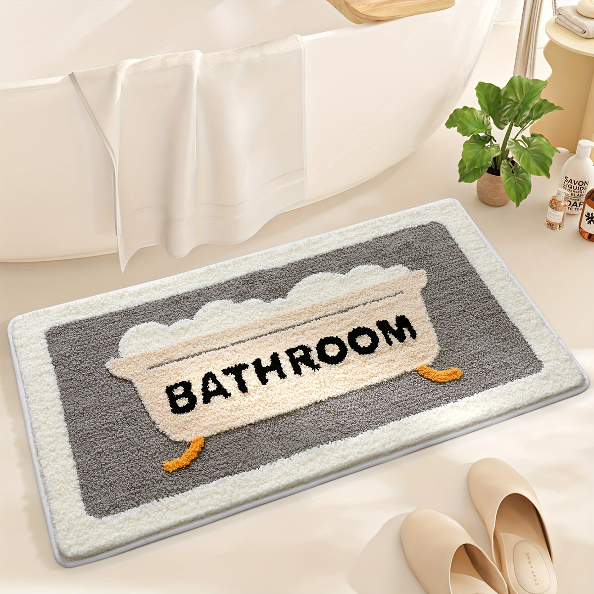 Plush Absorbent Toilet Floor Mat