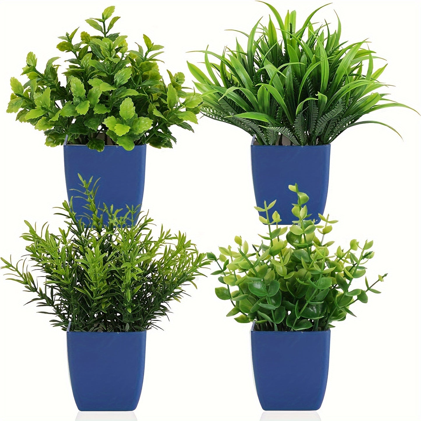 Artificial Potted Flowers (4pcs) - DECO