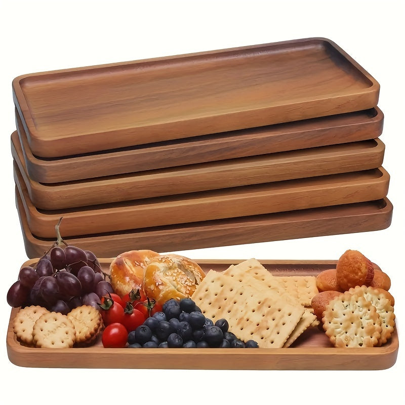 Yellow Acacia Wood Serving Tray - DECO