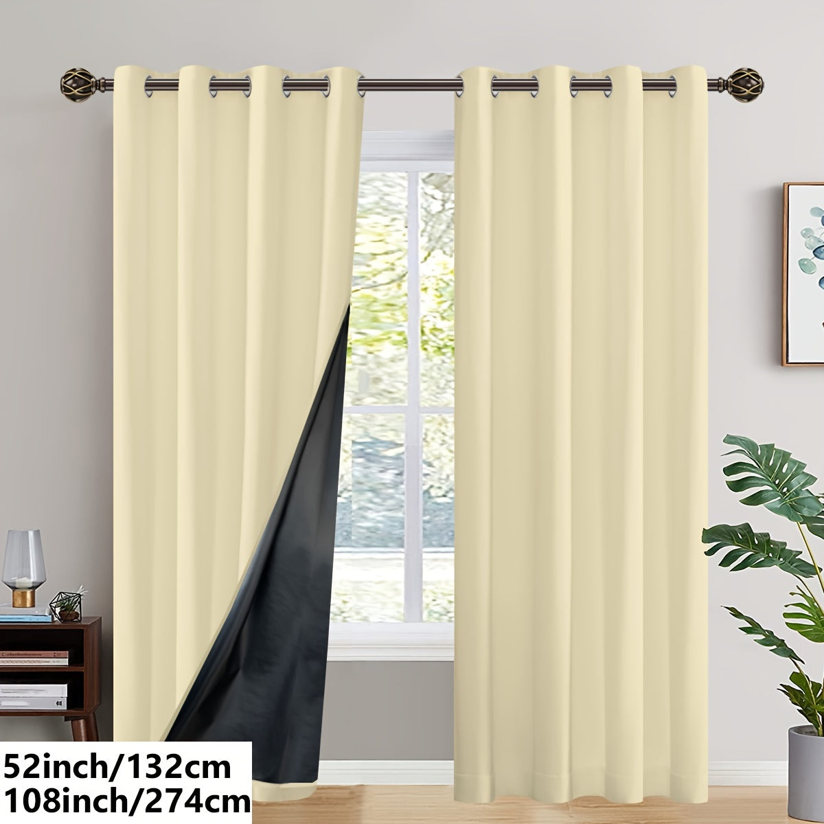 Insulated Blackout Curtains (2 pcs)