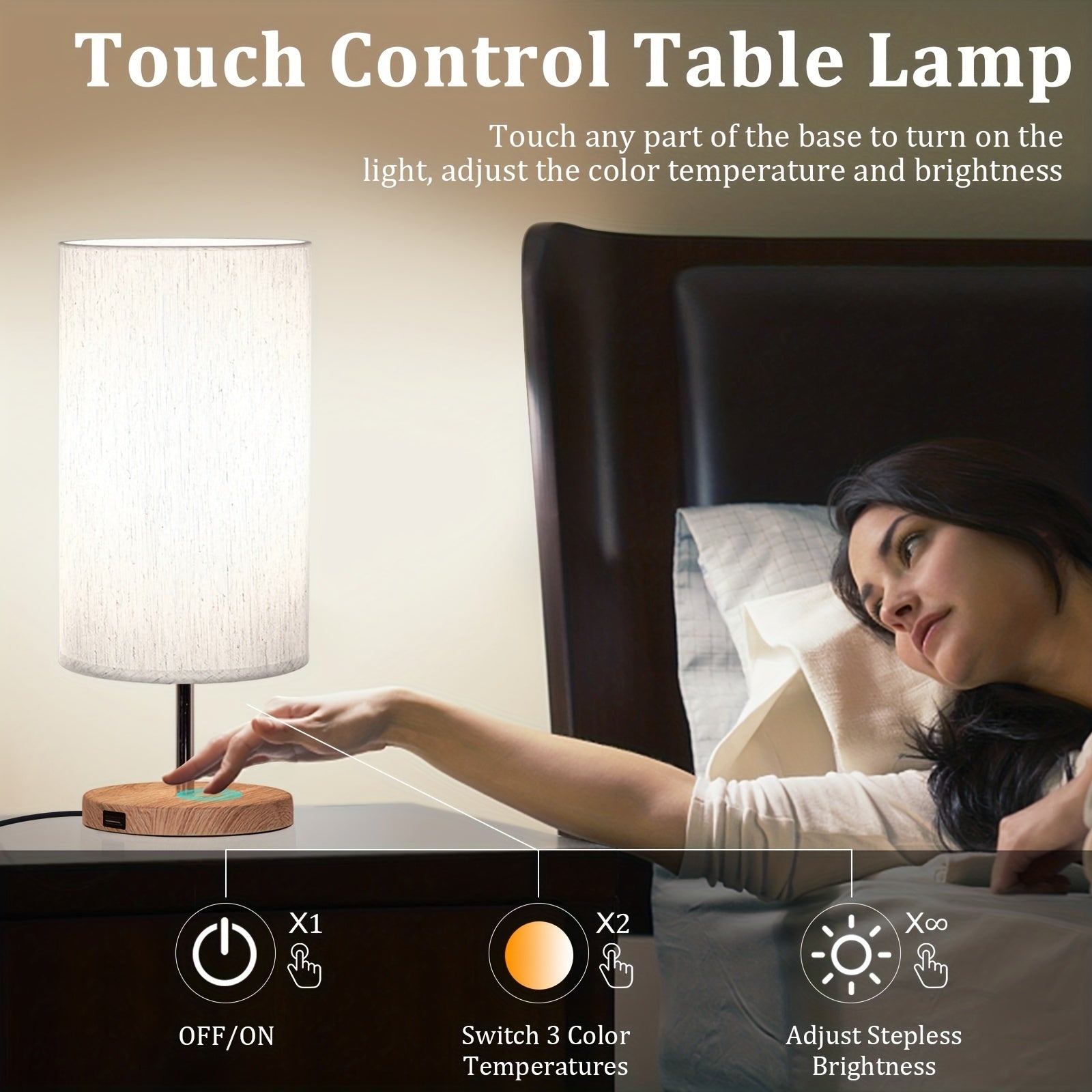 Touch Dimming Bedside Lamp - DECO