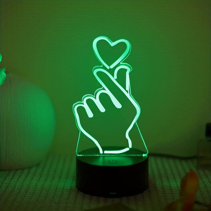 Finger Heart LED Night Light - DECO