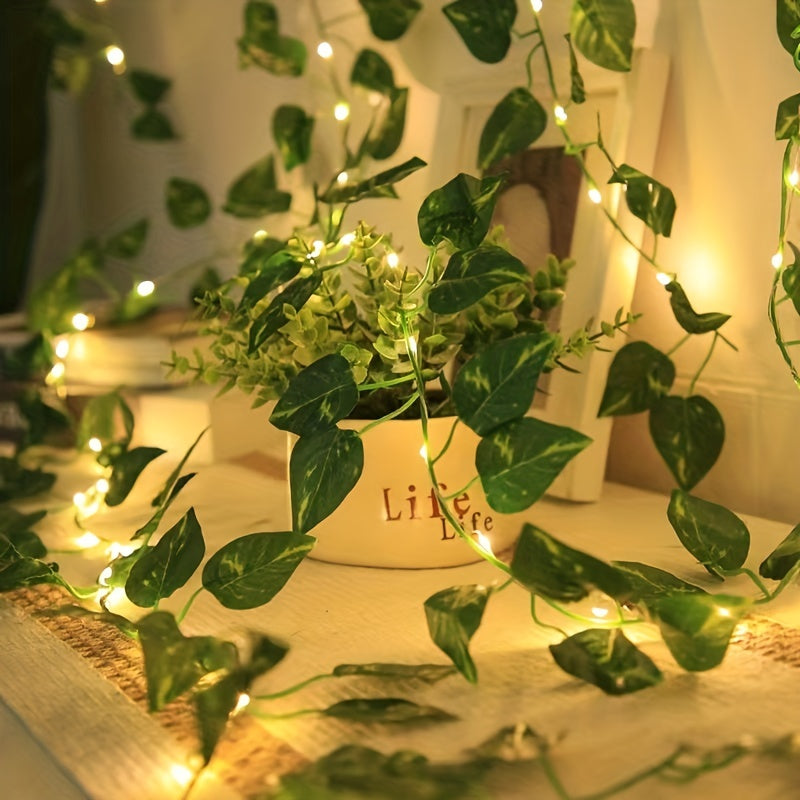 Green Laurel String Lights - DECO